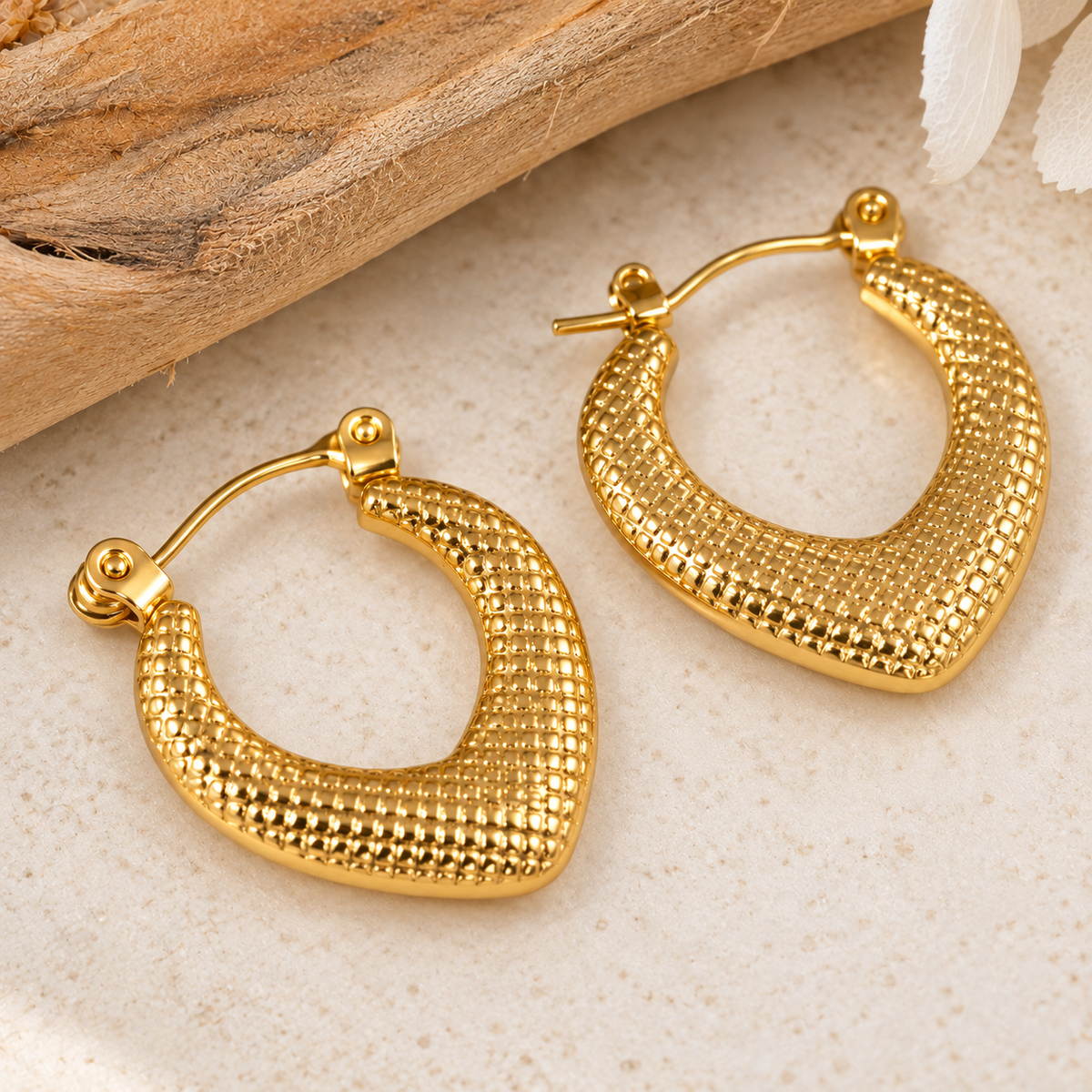18K Gold Plated Cute Hoops Anti Tarnish Earring