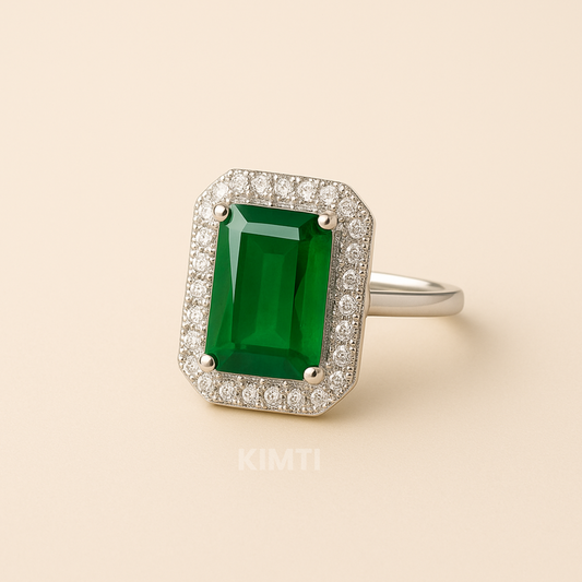 Emerald Majesty Silver Ring