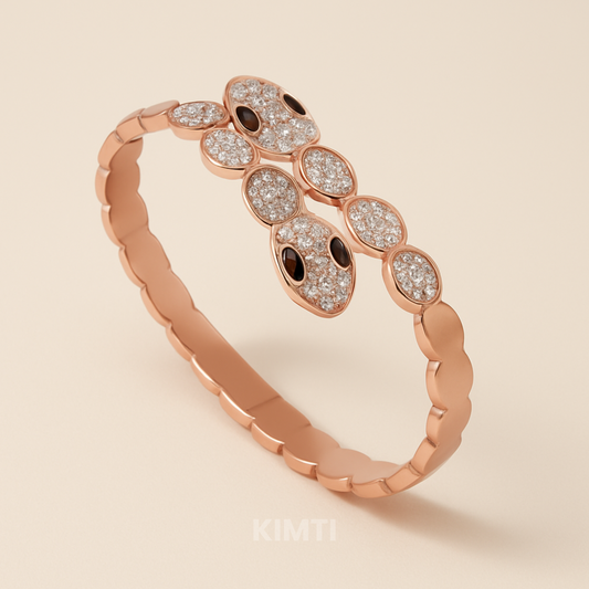 Anti Tarnish Rose Gold Snake Bracelet