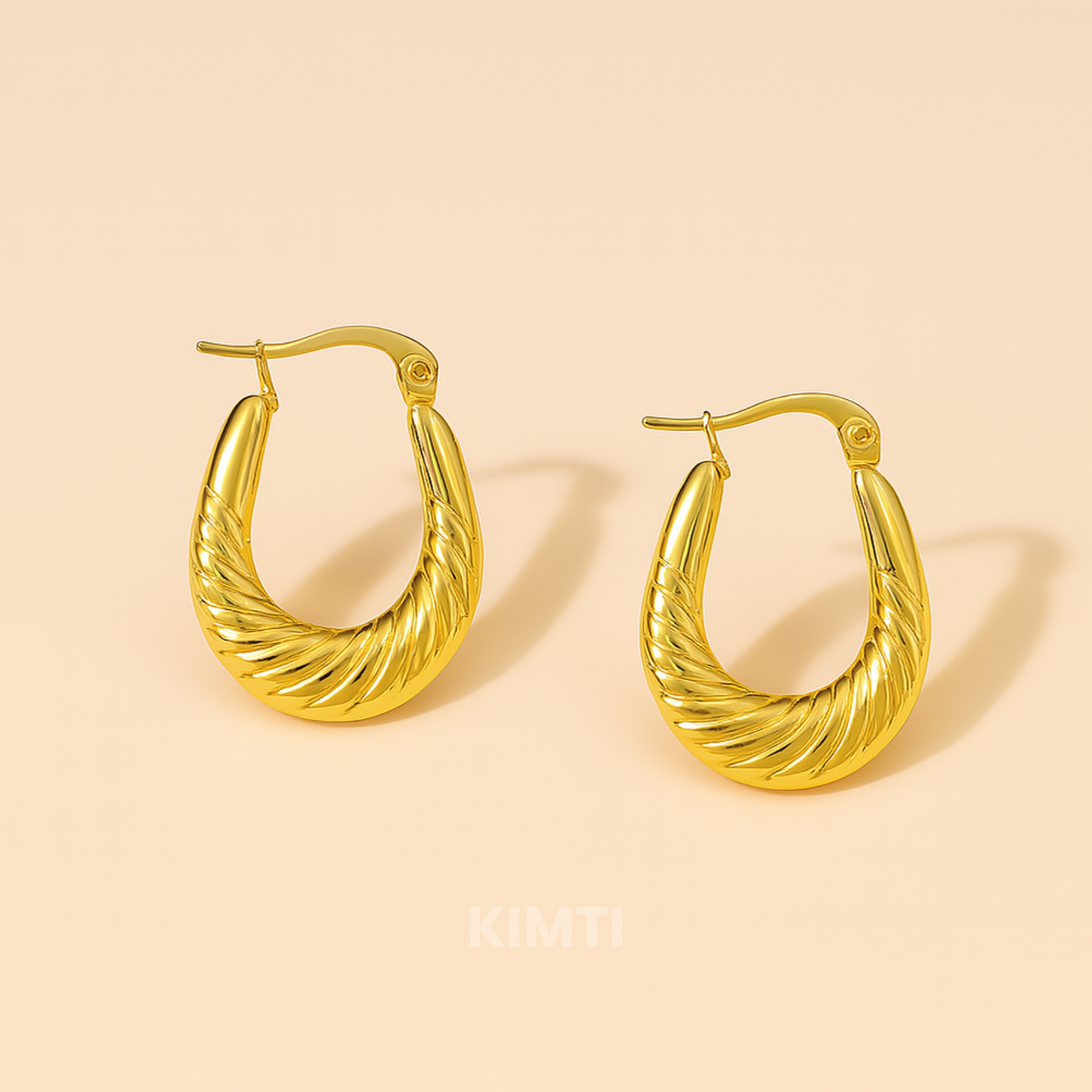 18k Gold-Plated Gilded Swirl Hoops Earring