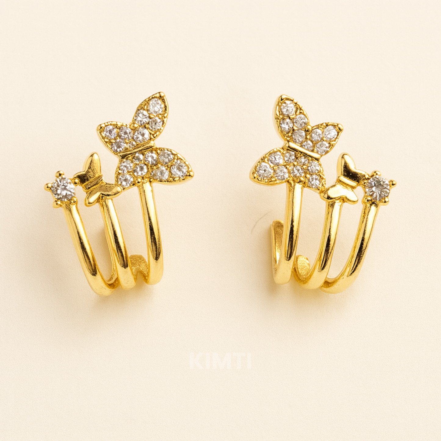 Triple Grace Wings Earring