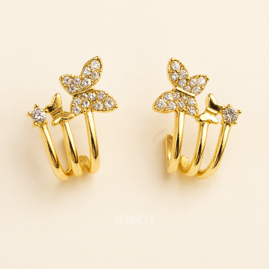 Triple Grace Wings Earring