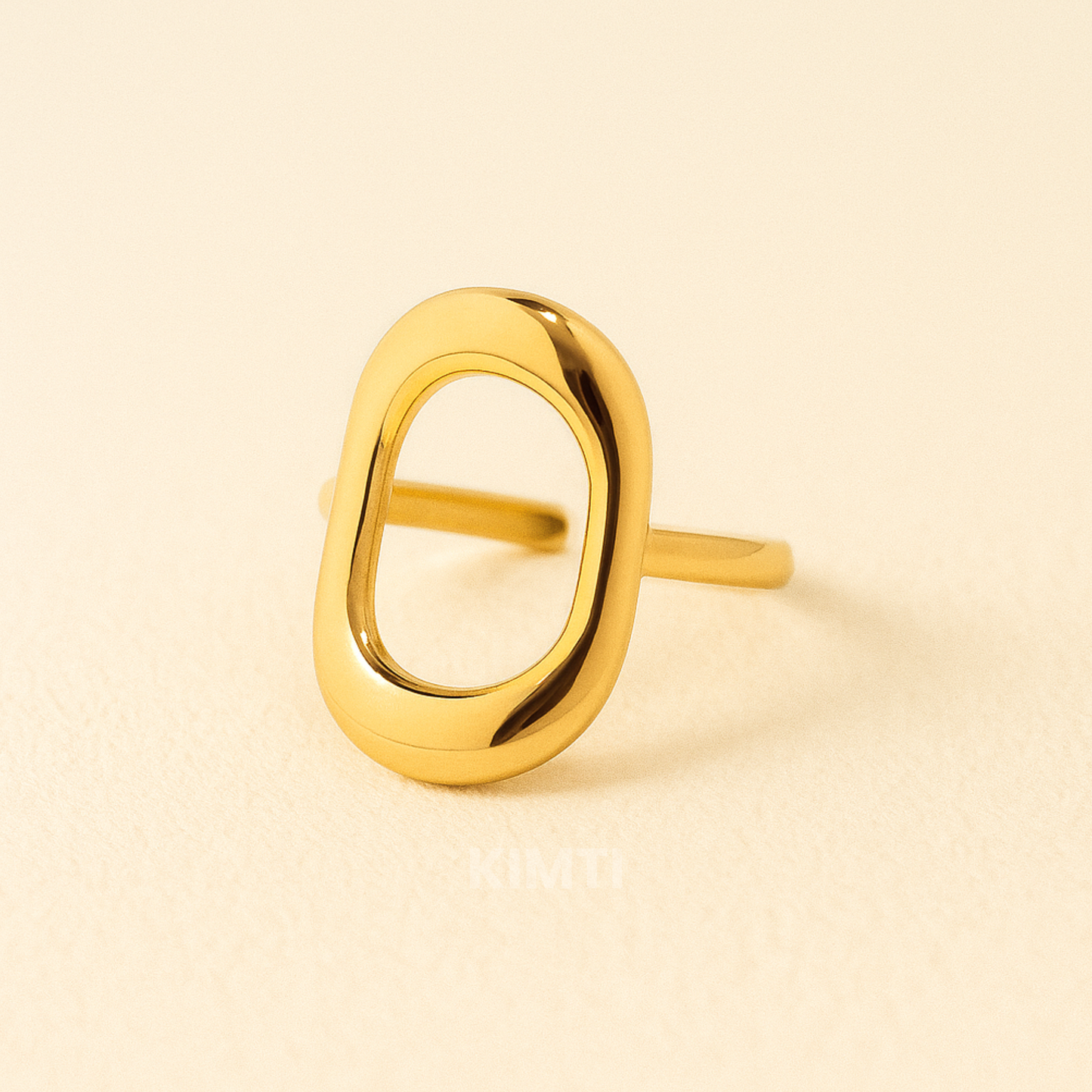 18k Gold Plated Ellipse Glow Ring