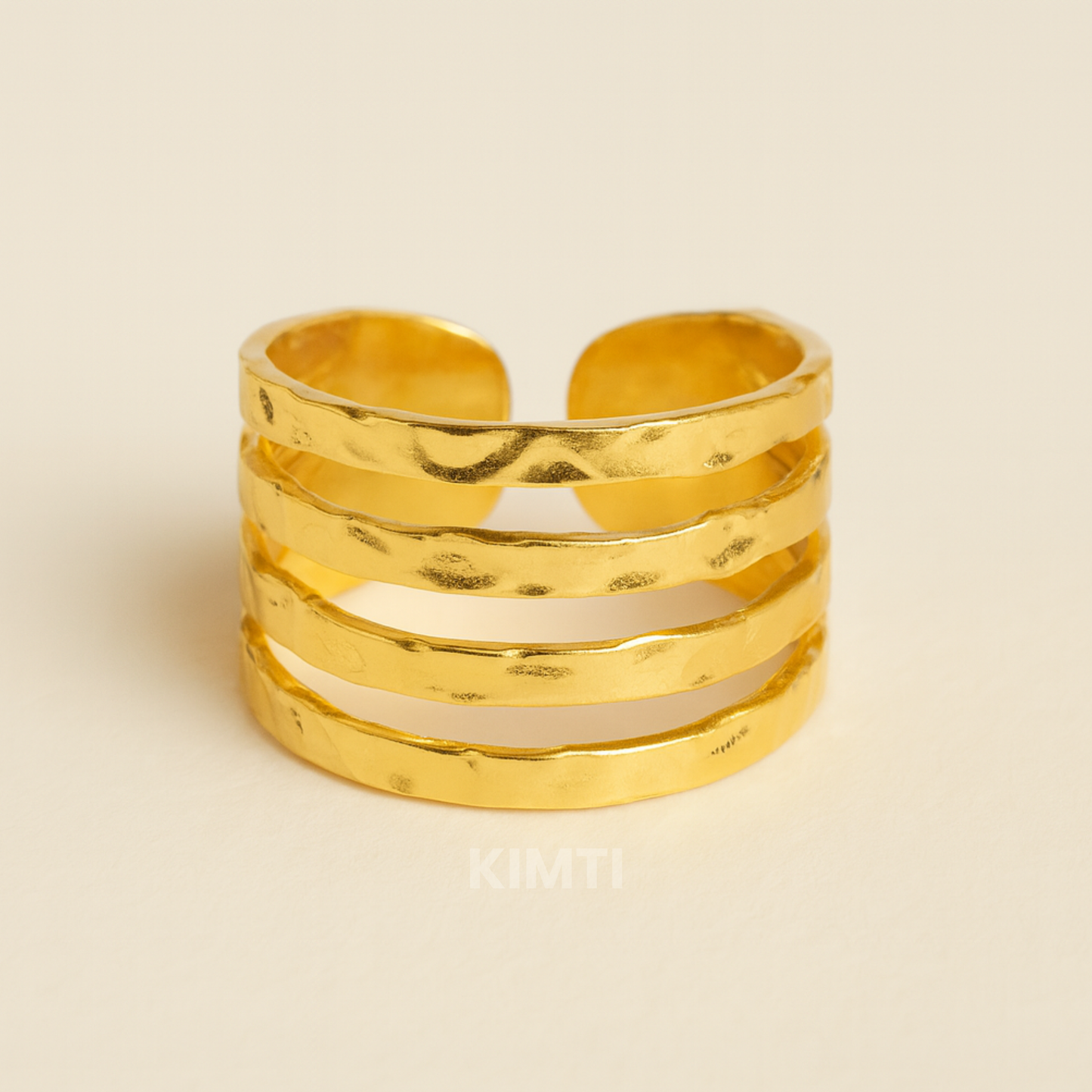 18k Gold Plated Sunray Band Ring