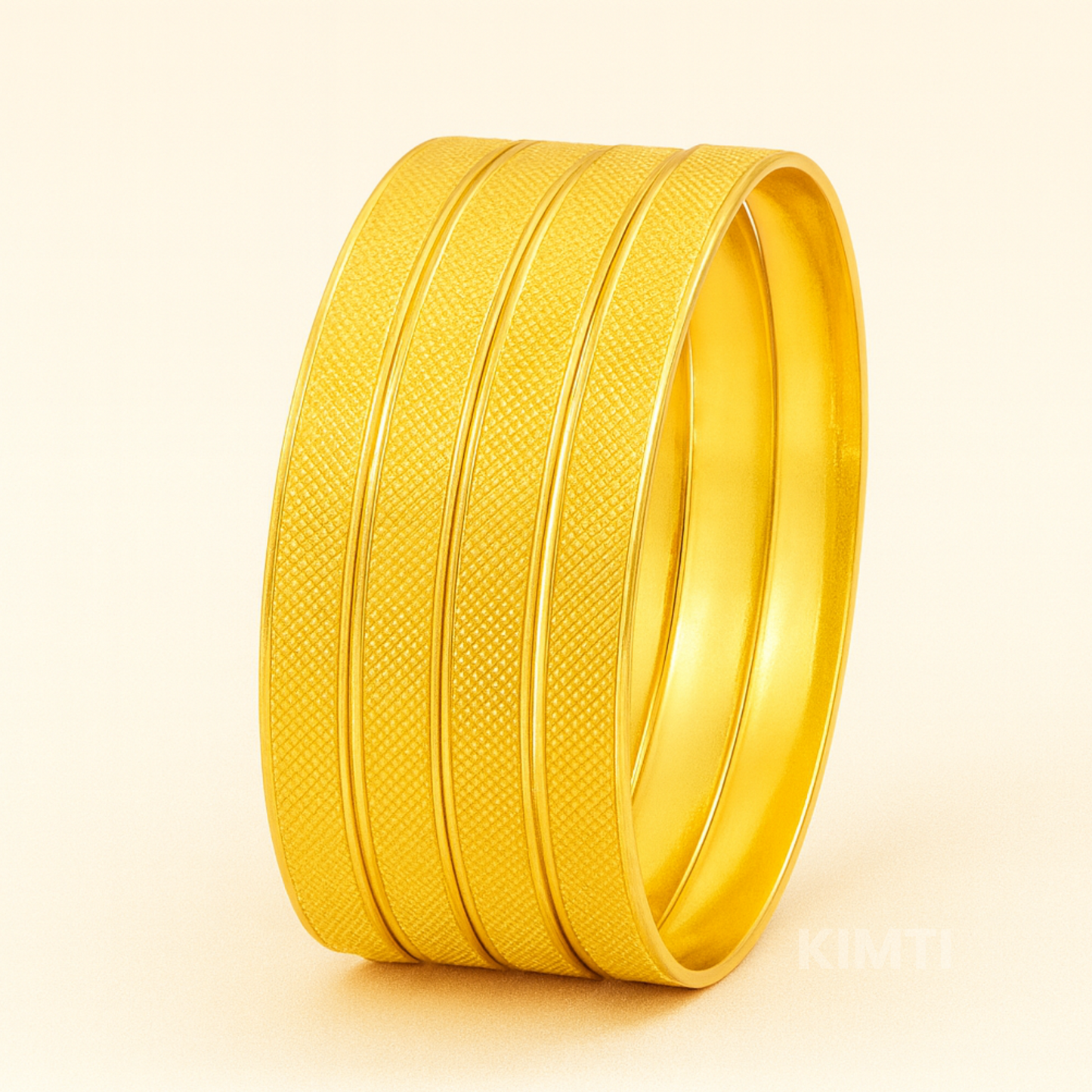 18k Radiant Unity Quadruple Anti Tarnish Bangles ( Size2.4, 2.6 ,2.8 )