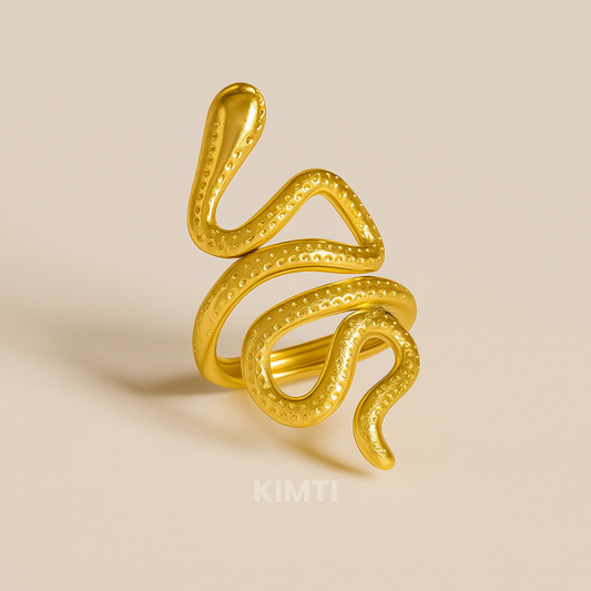18k Gold Plated Snake Ring