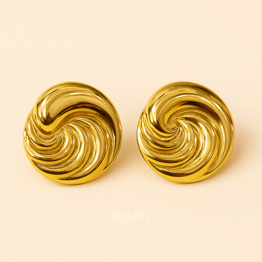 18k Gold Plated Luna Loop Earrings