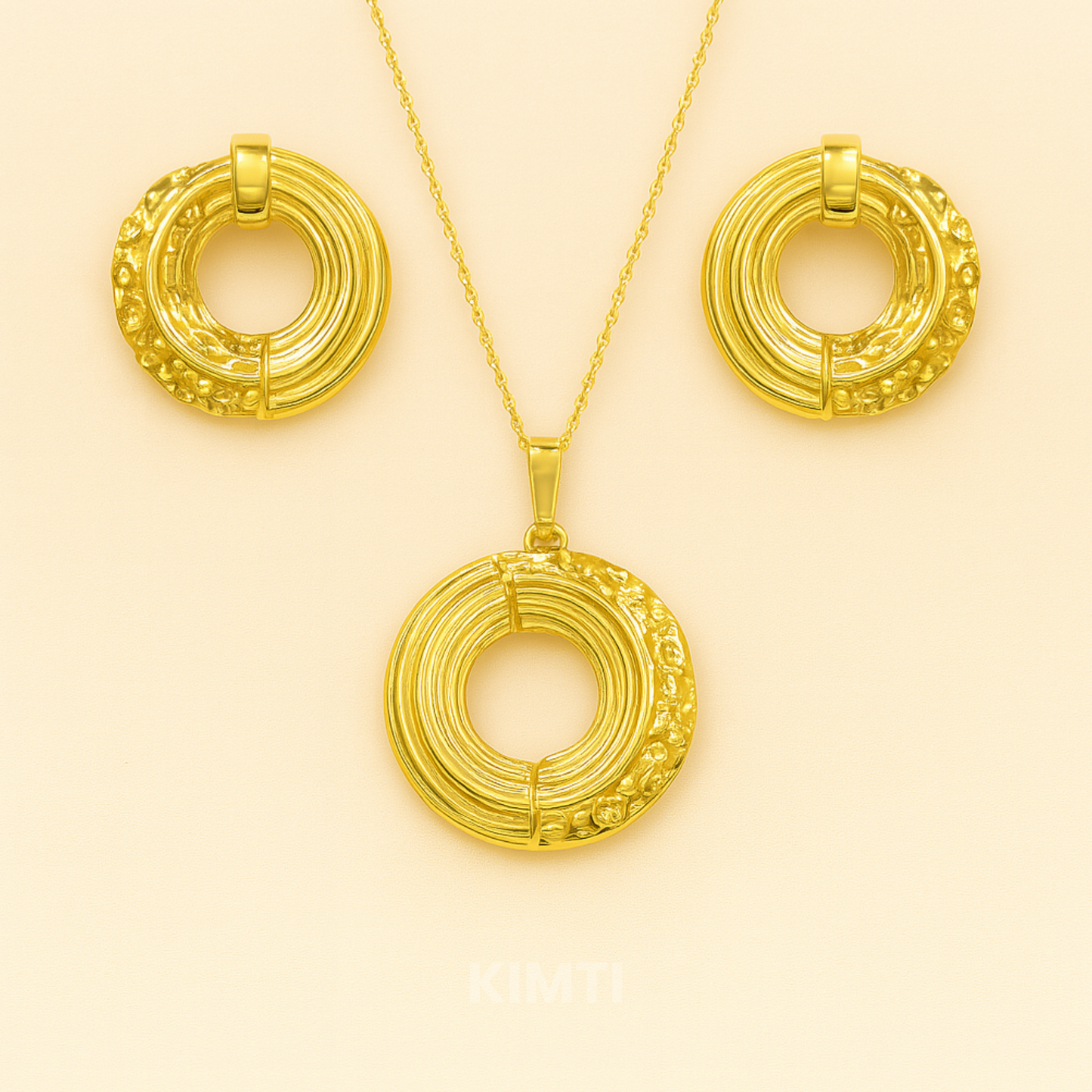 18k Gold Plated Contemporary Stainless Neclace