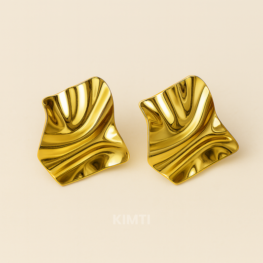 18K Gold Plated Classic Stud Earrings