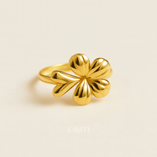 18k Gold Plated Petals of Fortune Ring