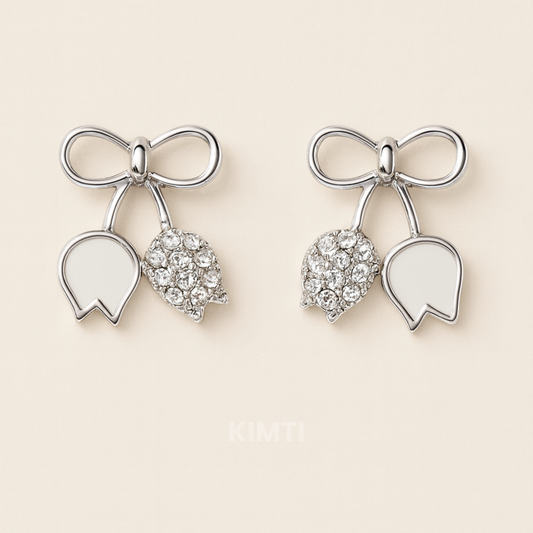 Rose Flower Prism Earring