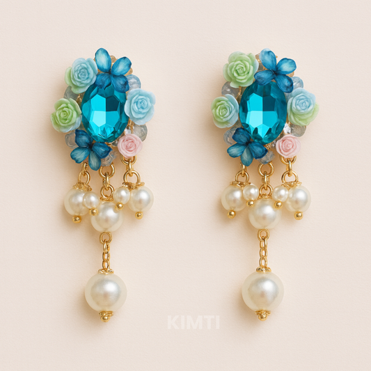 Royal Bloom Dangles Turkesh Earrings
