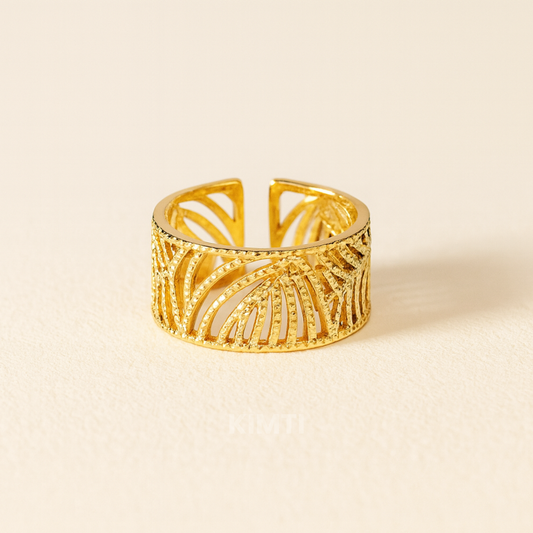 18k Gold Plated Pravah Ring Ring