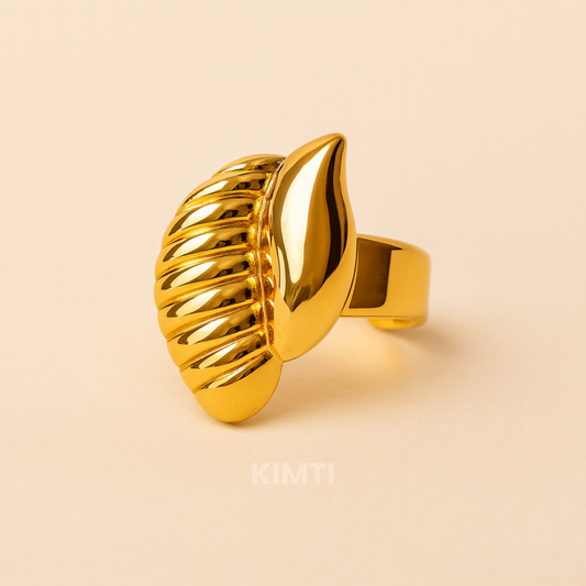 18k Gold Plated Ivory Eclipse Ring