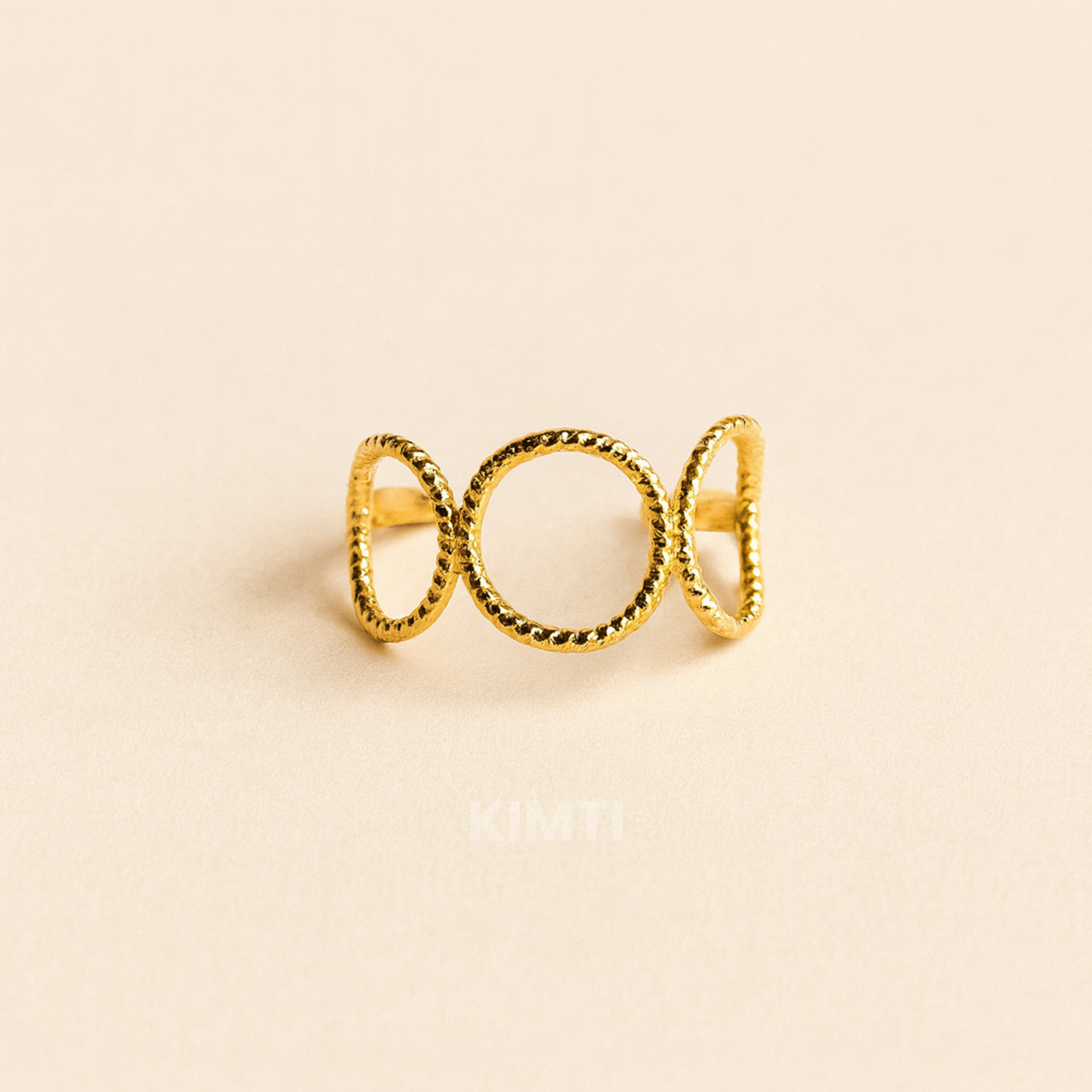 18k Gold Plated Radiant Rounds Ring
