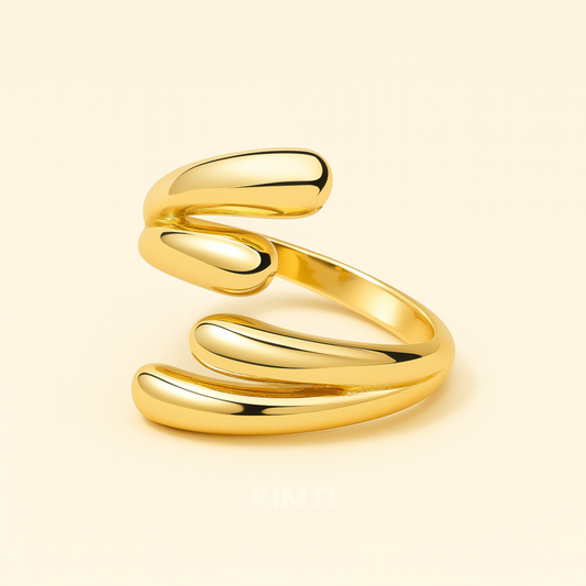 18k Gold-Plated Affinity Adjustable Finger Ring