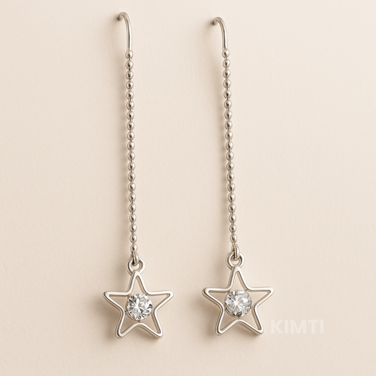 Moonbeam Star Dangles Earring