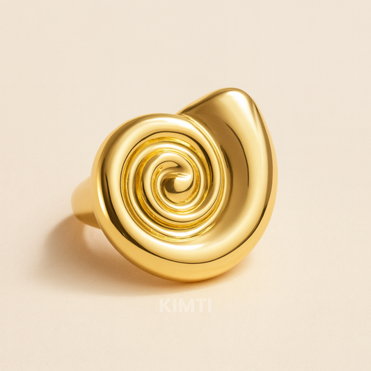 18k Gold Plated Coastal Charm Ring