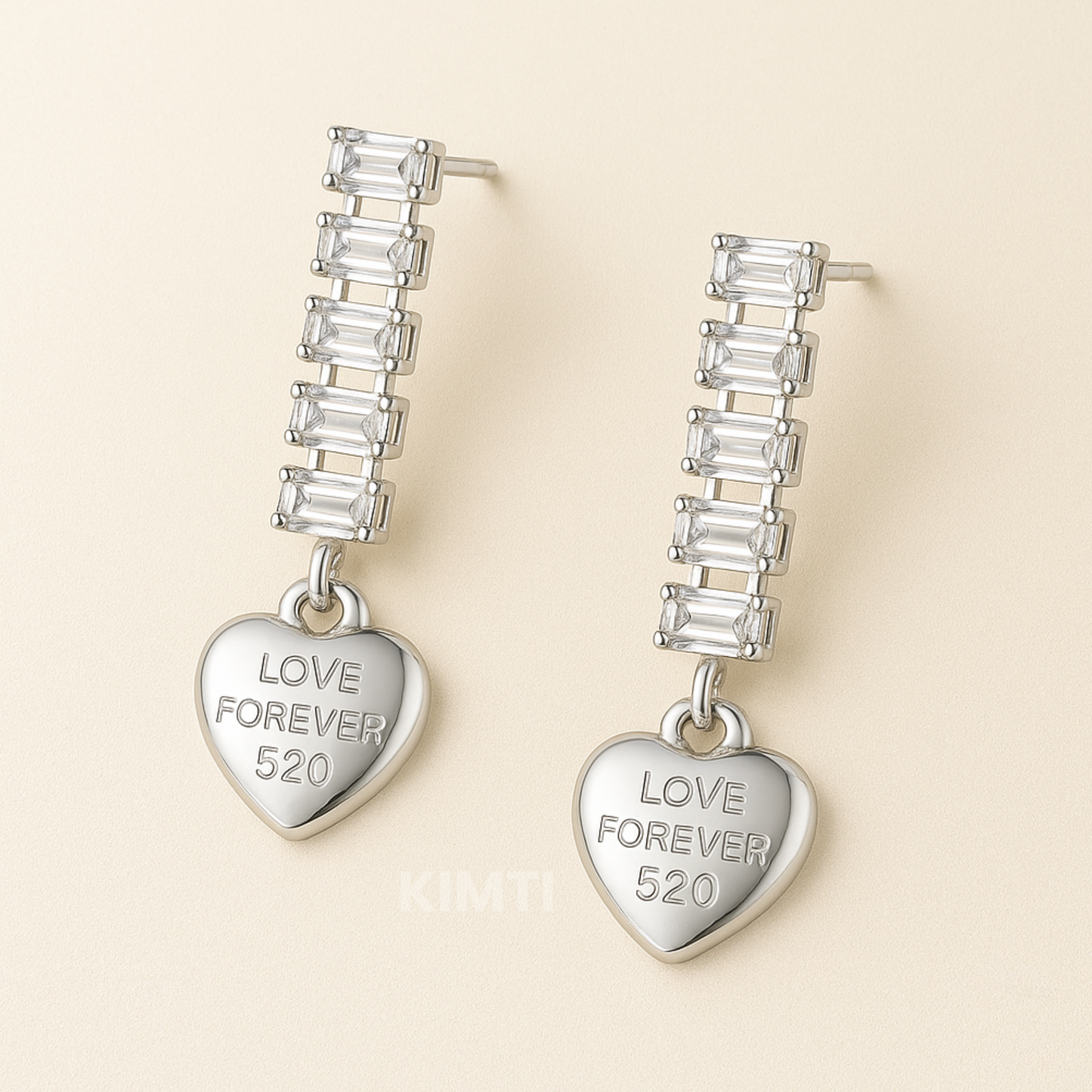 Eternal Spark Silver Heart Earrings