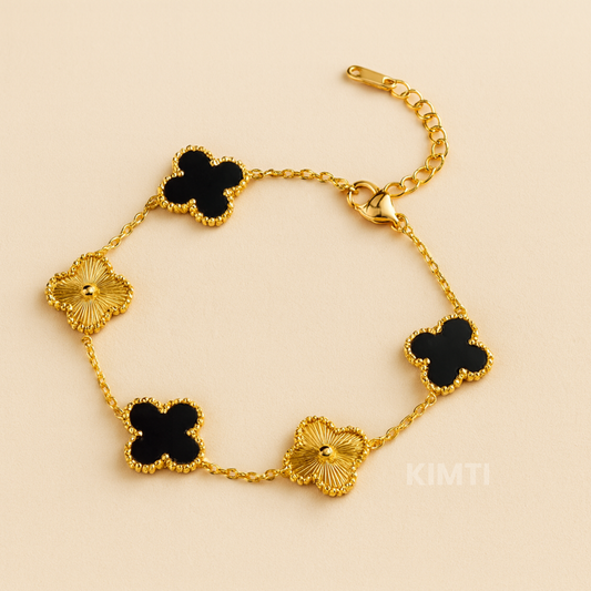 Midnight Clover Anti Tarnish Bracelet