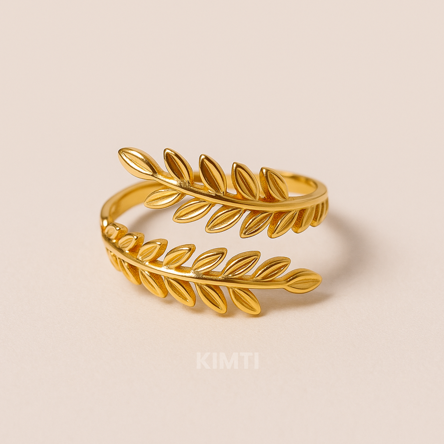 18k Gold Plated Maple Leaf Ring