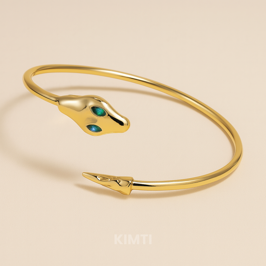 Anti Tarnish Golden Snake Bracelet