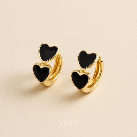 Bold Love Enamel Earrings