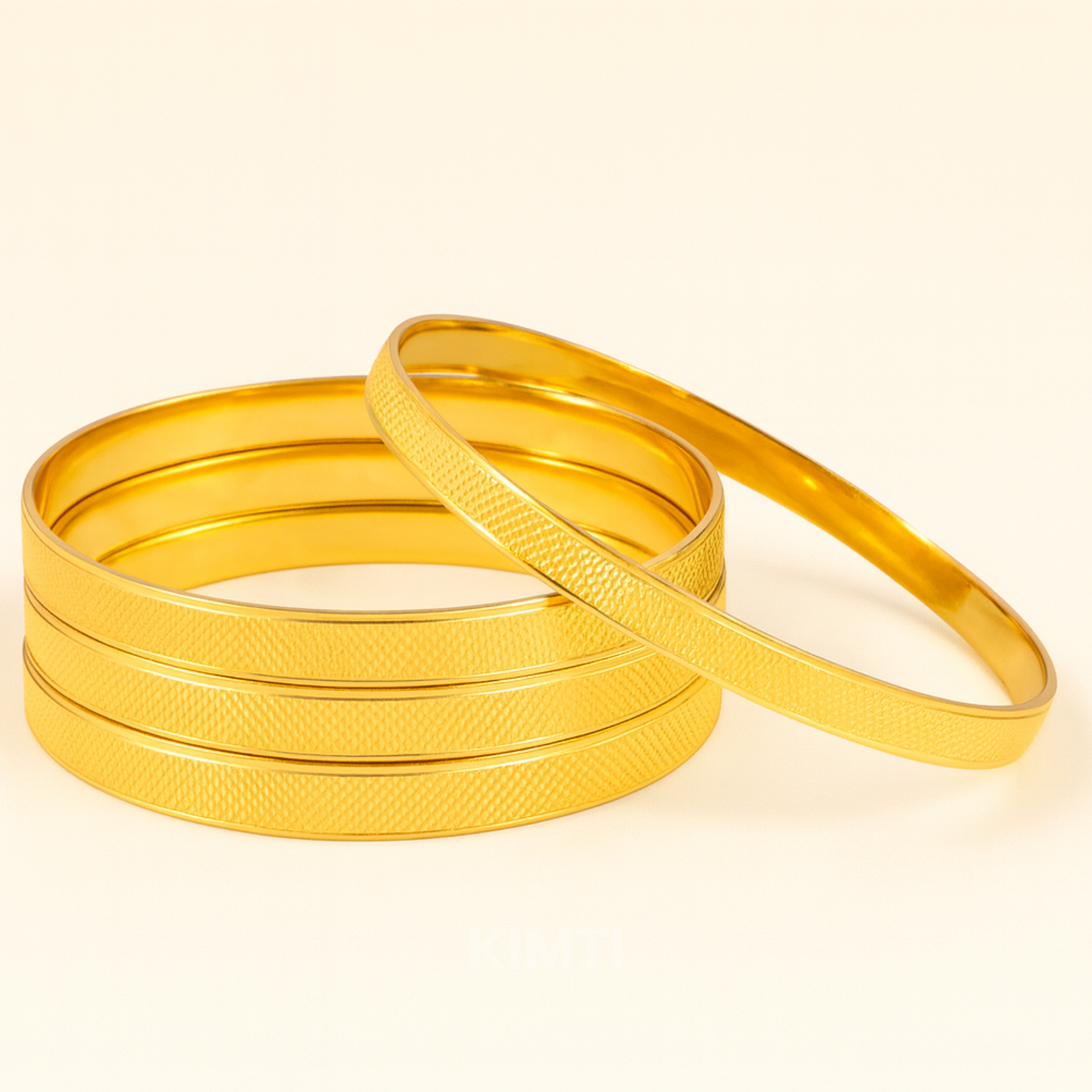 18k Radiant Unity Quadruple Anti Tarnish Bangles ( Size2.4, 2.6 ,2.8 )