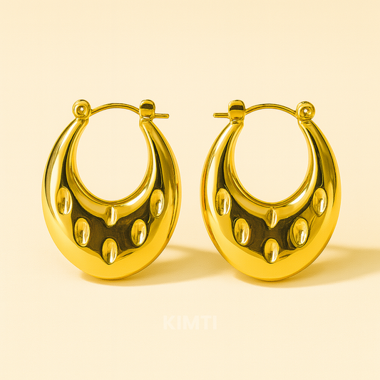 18K Gold Plated Lucy Hoop Anti Tarnish Earring