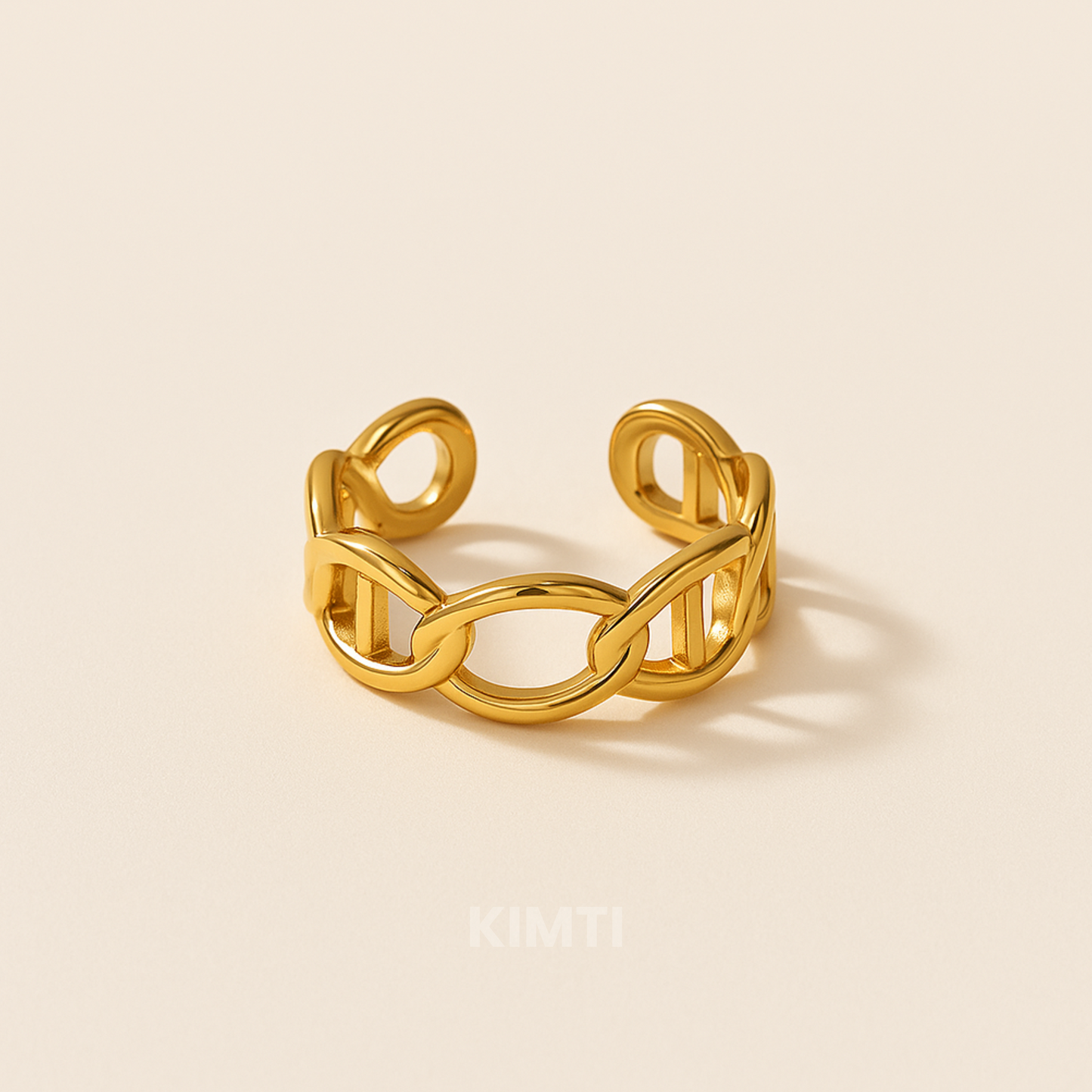 18k Gold Plated Hollow Finger Anti Tarnish Ring