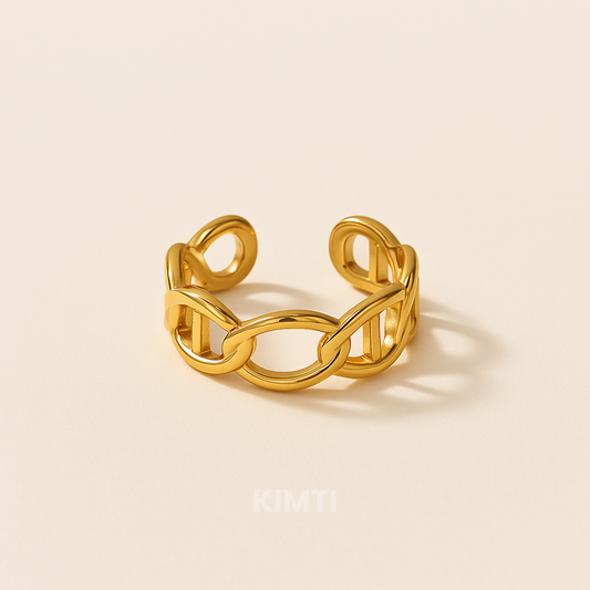 18k Gold Plated Hollow Finger Anti Tarnish Ring