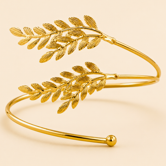 Golden Laurel Leaf Arm Cuff