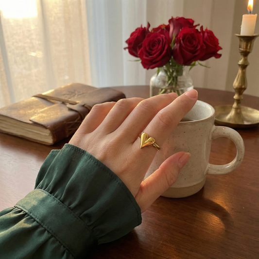 18K Gold Plated Heart Ring