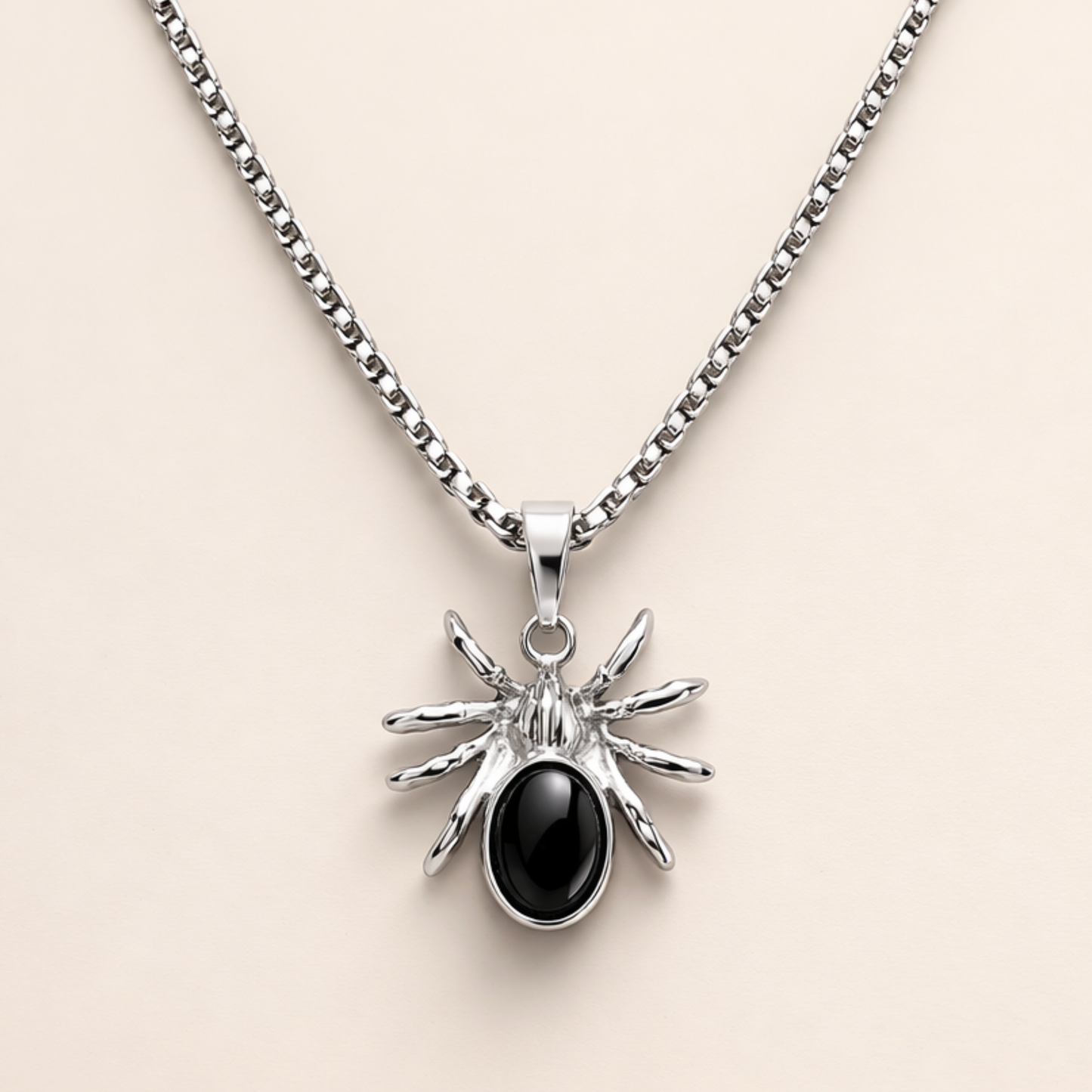 Men - Midnight Arachnid Pendant Necklace