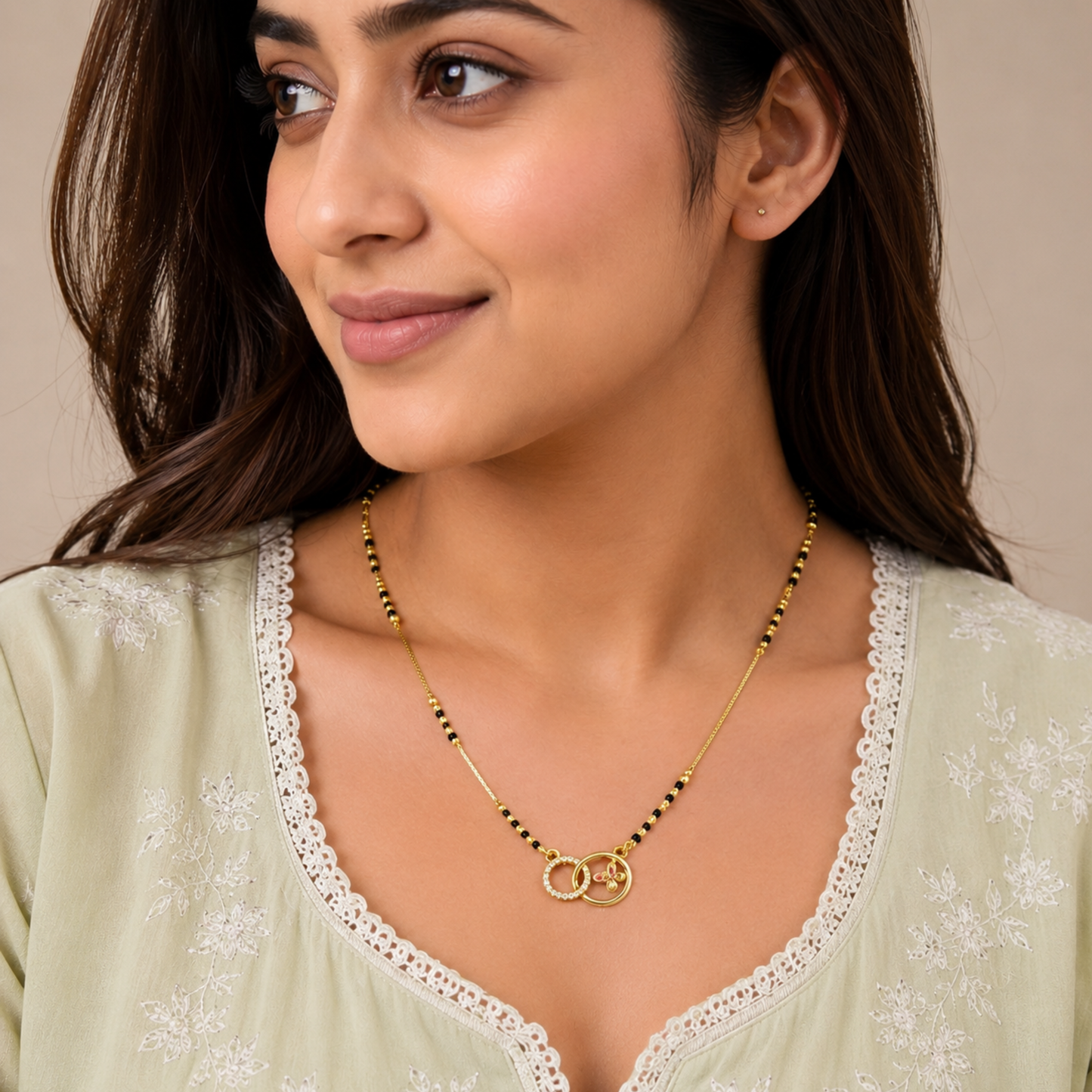 Dual Ring Charm Mangalsutra