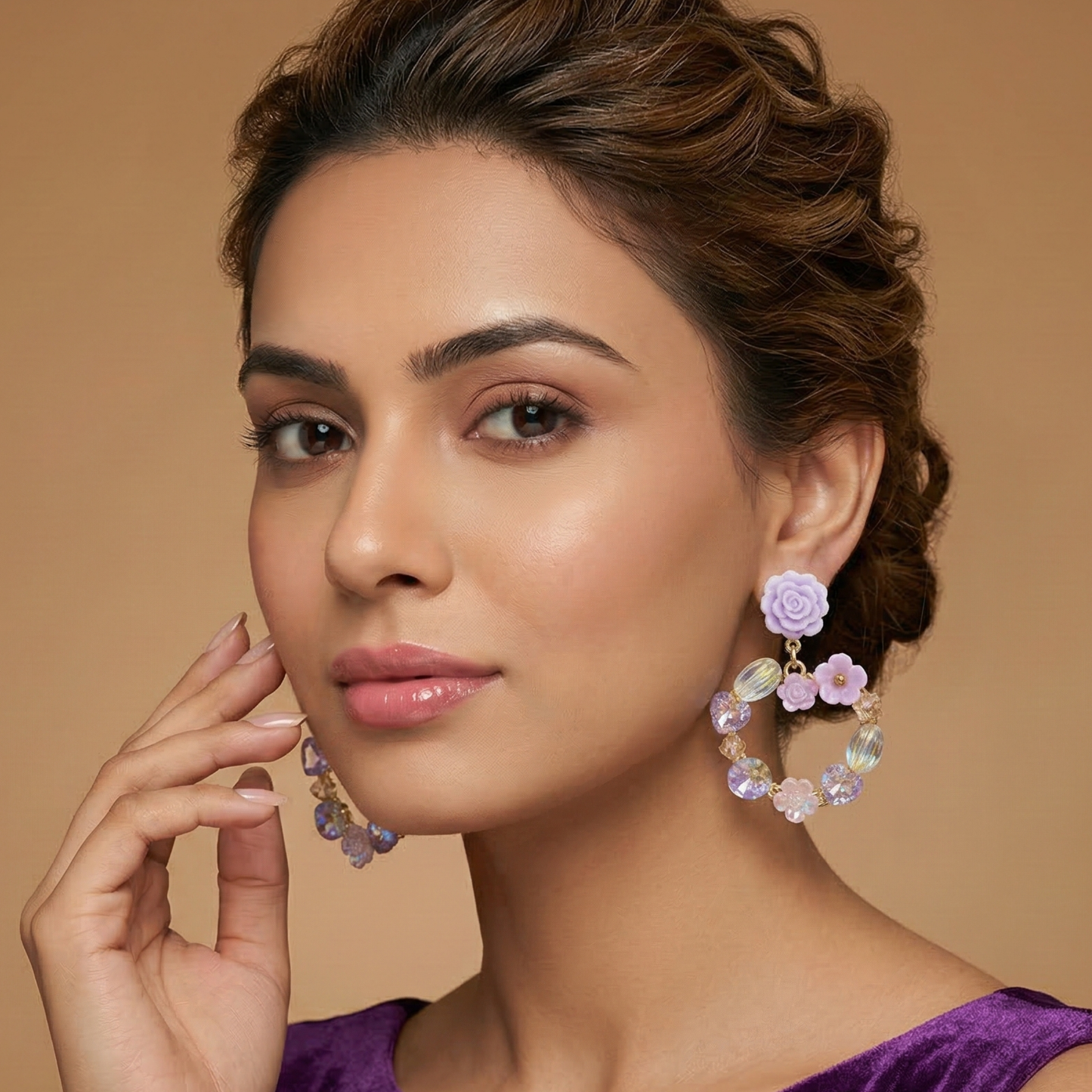 Orchid Glow Turkesh Earrings