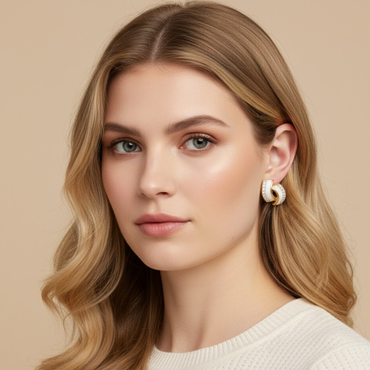 Celestria Yellow Chimes Stud Earrings