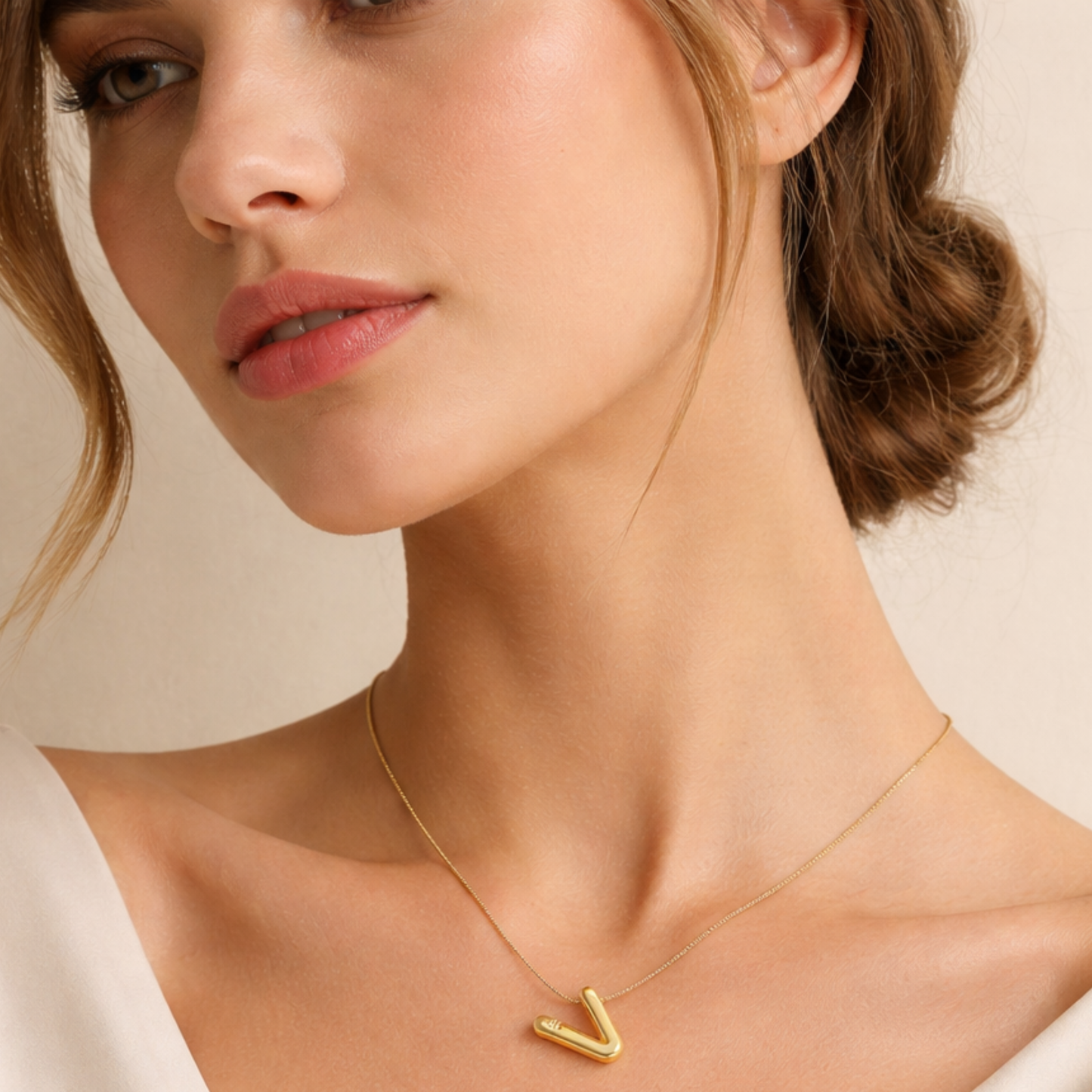 Initials Letter "V" Anti Tarnish Necklace