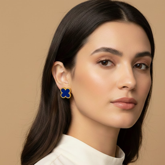 Blue Clover Anti Tarnish Earring