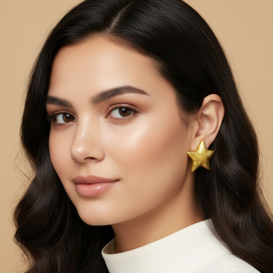 18k Gold Plated Starla Stud Anti Tarnish Earring