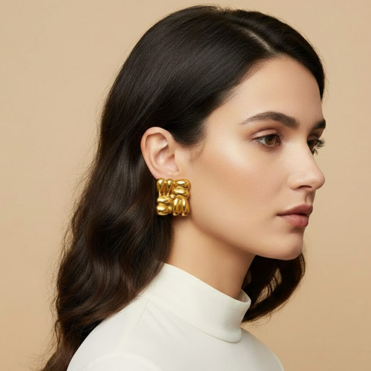 18K Gold Plated Crawford Anti Tarnish Earrings
