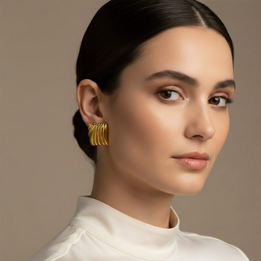 18k Gold Plated Regis Anti Tarnish Earring
