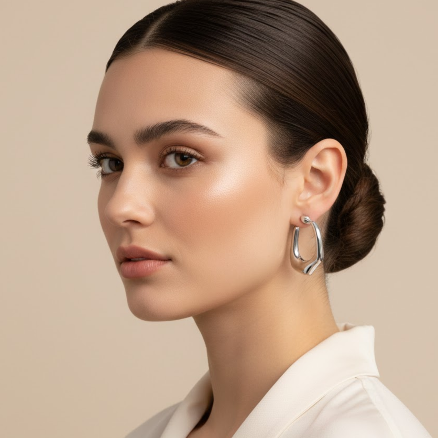 Wavy Hoop Anti Tarnish Earring