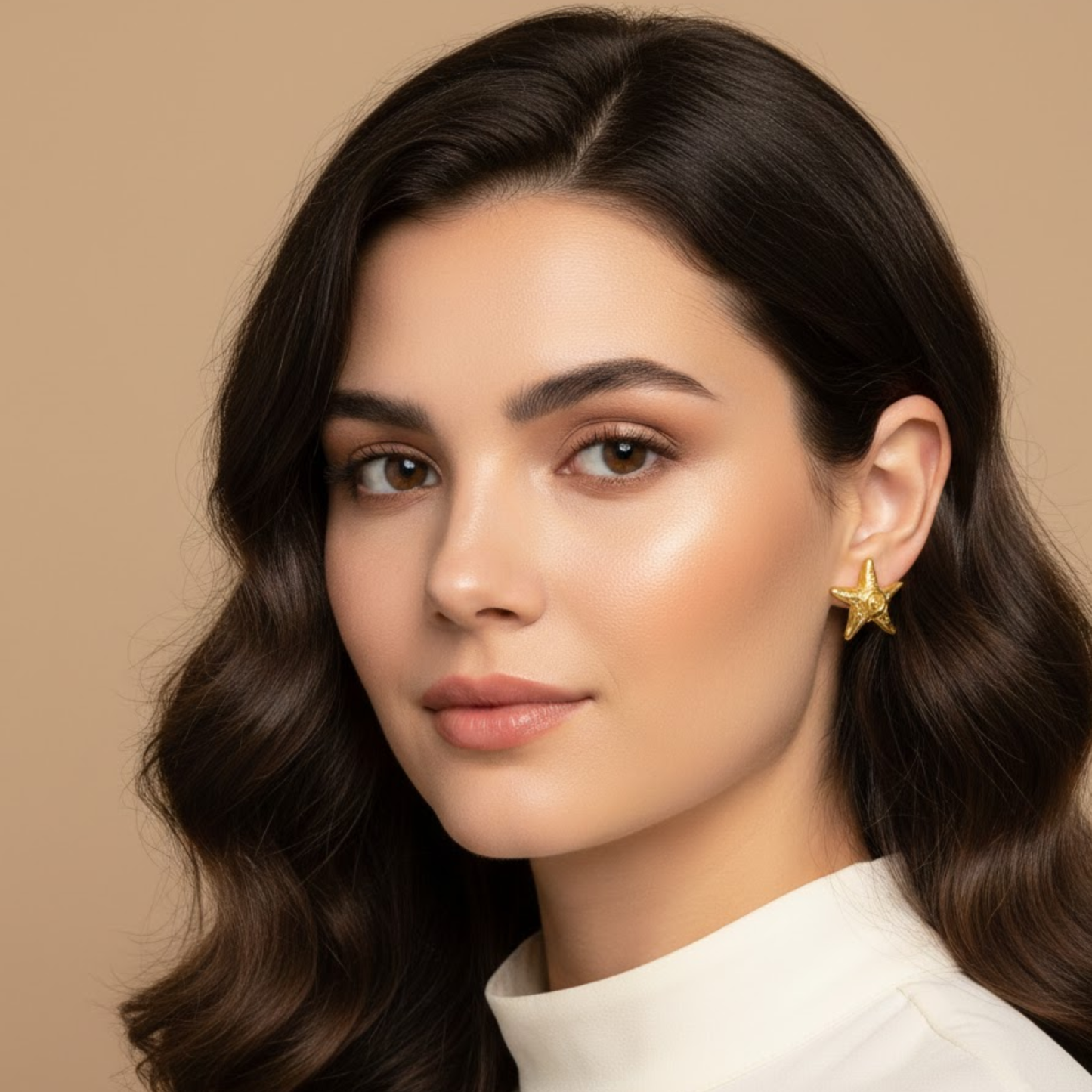 18k Gold Plated Coastal Chic Star Anti Tarnish Earrings