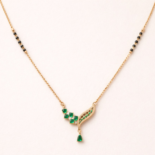 Zoya Emerald Charm Mangalsutra