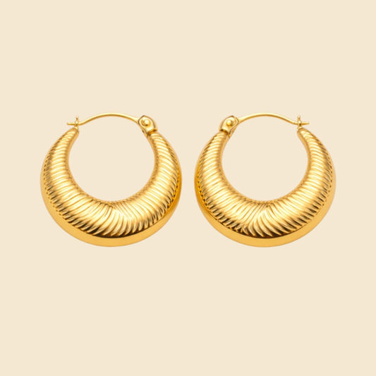18k gold plated Gold Hoops earring