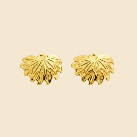 18K Gold Plated Gold Shell Design Earrings