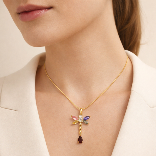 18k Gold Plated Divina Papillon Necklace