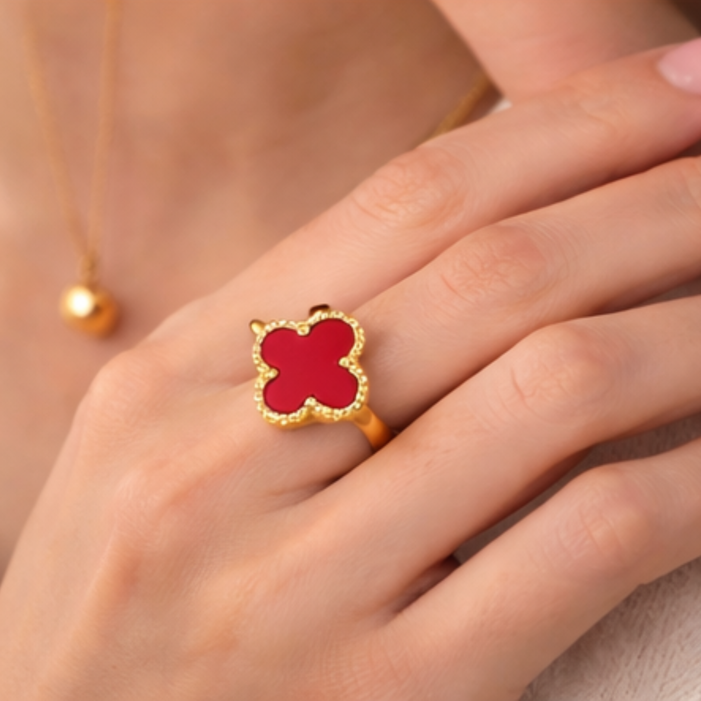 Red Clover Anti Tarnish Ring Rs. 99