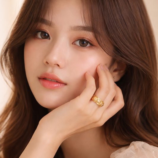 18K Gold Plated Irregular Sculpted Ring